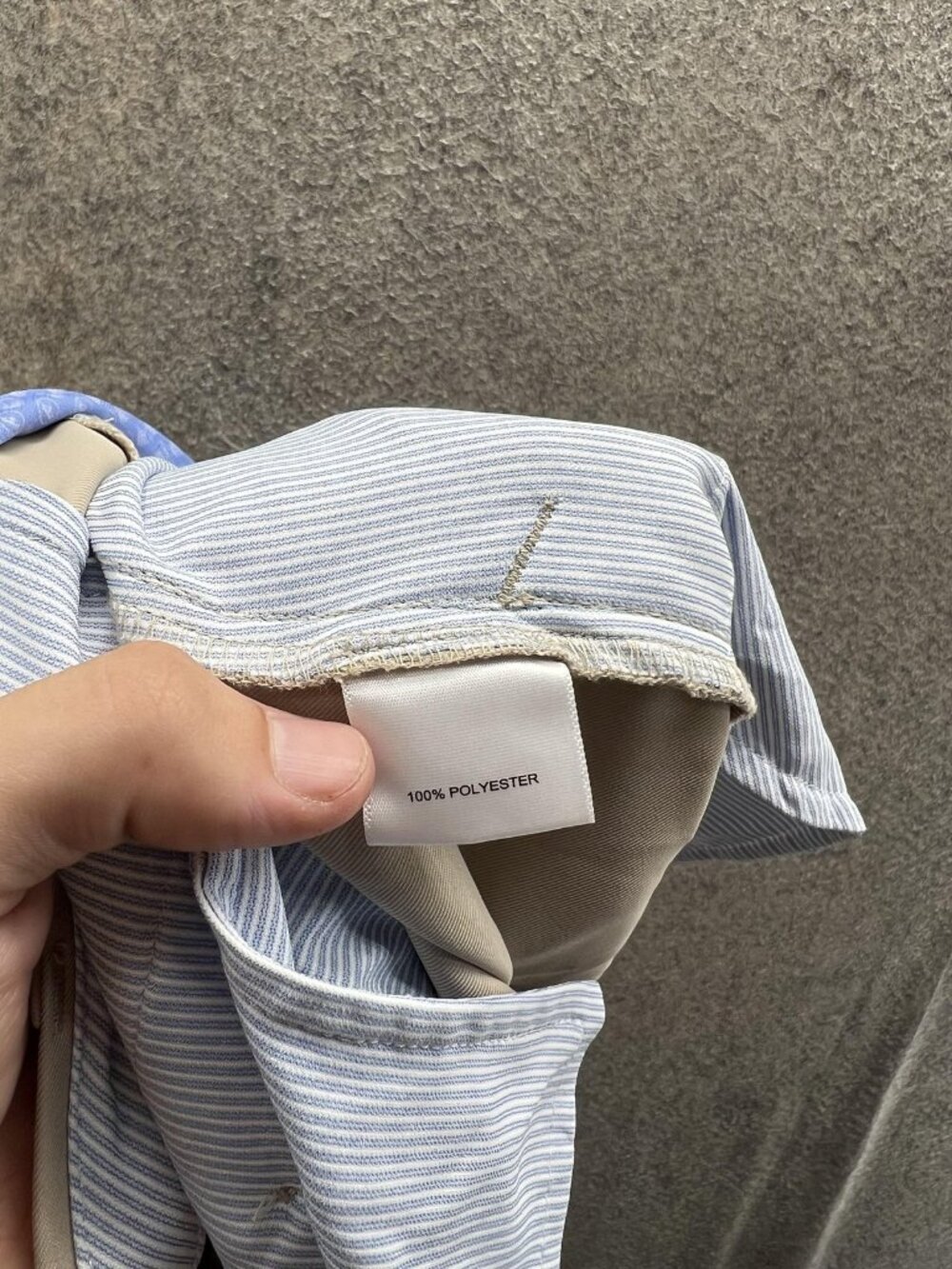 Peter Millar Shorts Mens 40 Beige Chino Flat Front Casual Polyester Golf Pockets - Picture 3 of 12